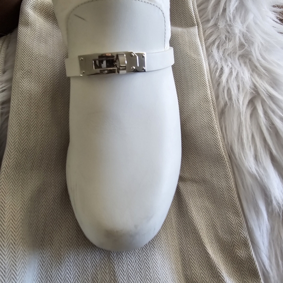 Hermes Carlotta Mule. Authentic!! White Size 38 - Picture 2 of 10